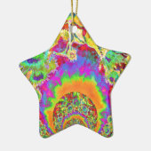 Elegante boho bohemian retro zonnebloemen keramisch ornament (Links)