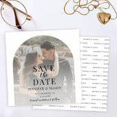 Elegante boho boogfoto Save the date uitnodiging