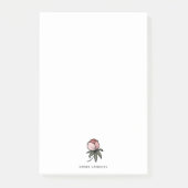 Elegante Boho botanische bloem Post-it® Notes (Voorkant)