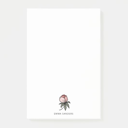 Elegante Boho botanische bloem Post-it® Notes (Voorkant)