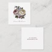 Elegante Boho Botanische Bloemen Oproepkaart Contactkaartje (Voorkant / Achterkant)