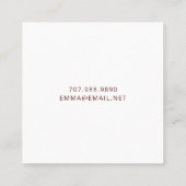 Elegante Boho Botanische Bloemen Oproepkaart Contactkaartje (Achterkant)