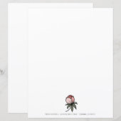 Elegante Boho Botanische Bloemen Roze (Voorkant / Achterkant)