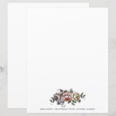 Elegante Boho Botanische Bloemen Roze Gepersonalis (Voorkant / Achterkant)