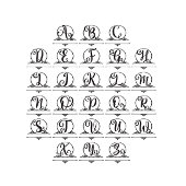 Elegante Boho Botanische Custom Monogram bruiloft Gastenboek