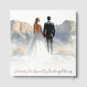 Elegante Boho Botanische Custom Monogram bruiloft Gastenboek (Achterkant)