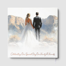 Elegante Boho Botanische Custom Monogram bruiloft Gastenboek