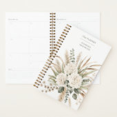 Elegante Boho Botanische Monogram Planner (Display)
