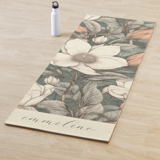 Elegante Boho Botanische Naam Yogamat (In situ)