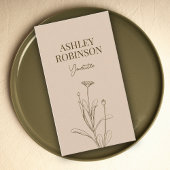 Elegante boho botanische pastel aardse QR-code Visitekaartje