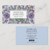 Elegante Boho Botanische Wildbloem Botanische Bloe Visitekaartje (Voorkant / Achterkant)