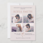 Elegante Boho Bow Graduation Party Uitnodiging (Voorkant)