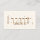 Elegante Boho Brown Schaar Hair Stylist Visitekaartje (Achterkant)