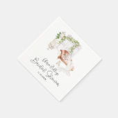 Elegante Boho Bruids Kamer Bruidsfeest Servet (Hoek)