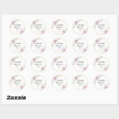 Elegante Boho Bruidsuitnodiging Ronde Sticker (Vel)