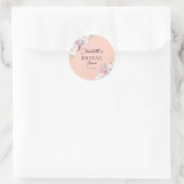 Elegante Boho Bruiloft Borrel Klassieke Ronde St Sticker (Tas)