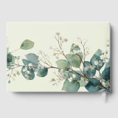 Elegante Boho-bruiloft in saliegroen eucalyptus Gastenboek (Achterkant)