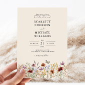 Elegante Boho Bruiloft Kaart