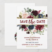 Elegante Boho Bruiloft Save the Date Kaart (Voorkant / Achterkant)