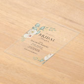 Elegante Boho Bruiloftsborrel Acryl Uitnodigingen (Laagn)