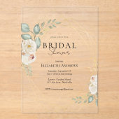 Elegante Boho Bruiloftsborrel Acryl Uitnodigingen (Voorkant)