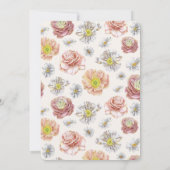 Elegante Boho Bunny Konijn Liefde Waterverf bruilo Kaart (Achterkant)