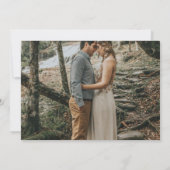 Elegante Boho Burgundy Herfst Bloemige Foto Save The Date (Achterkant)