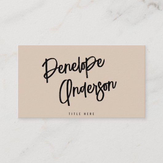 Elegante Boho Cacao Cream QR Code Modern Uniek Visitekaartje (Voorkant)