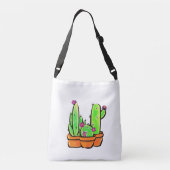 Elegante boho Cactus cactussen vetplanten Crossbody Tas (Achterkant)