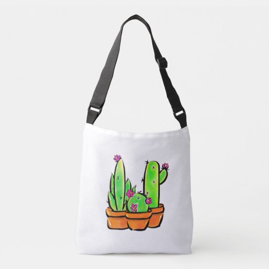Elegante boho Cactus cactussen vetplanten Crossbody Tas (Voorkant)