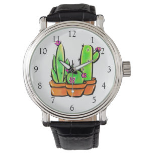 Elegante boho Cactus cactussen vetplanten Horloge
