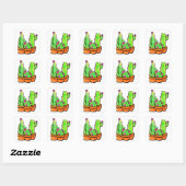 Elegante boho Cactus cactussen vetplanten Vierkante Sticker (Vel)