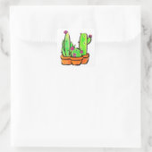 Elegante boho Cactus cactussen vetplanten Vierkante Sticker (Tas)