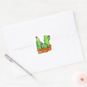 Elegante boho Cactus cactussen vetplanten Vierkante Sticker (Envelop)