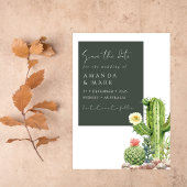 Elegante Boho Cactus Woestijn Succulent Bewaar de Save The Date