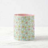 Elegante Boho Chic Bloem Monogrammok - U Mok (Midden)