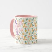 Elegante Boho Chic Bloemige Monogrammok - Y Mok (Voorkant links)