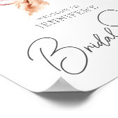 Elegante Boho Chic Bruiloft Borrel Welkomstbord Poster (Hoek)