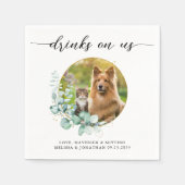 Elegante Boho Chic Drink op Amerikaanse bruiloft m Servet (Voorkant)