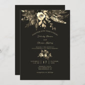 Elegante Boho Chic herfst bruintjes herfst bruilof Kaart (Voorkant / Achterkant)