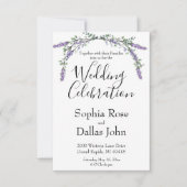 Elegante boho chic lavendel en eucalyptus kaart (Voorkant)