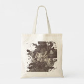 Elegante Boho Chic Typografie Bruiloftsshower Tote Bag (Achterkant)