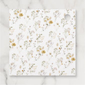 Elegante Boho Chic Wilde Bloem Bloemrijke Dank Je Bedankjes Labels (Achterkant)