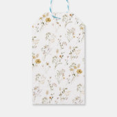 Elegante Boho Chic Wilde Bloem Florale Dank Je Cadeaulabel (Achterkant)