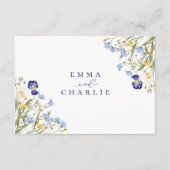 Elegante boho chique wilde bloem bruiloft accommod informatiekaartje (Achterkant)