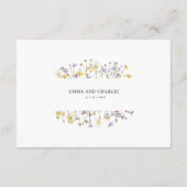 Elegante boho chique wilde bloem bruiloft accommod informatiekaartje (Achterkant)