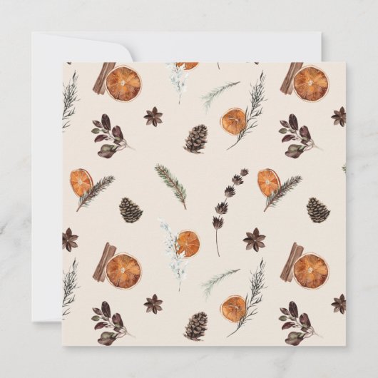 Elegante Boho Citrus Greenery Herfst Bruidsthee Kaart (Achterkant)