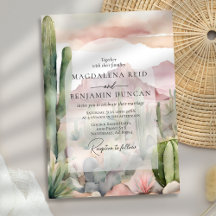 Elegante Boho Desert Landschap Cactus Bruiloft