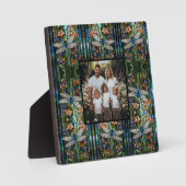 Elegante boho Dragonfly florale vlek glazen foto Fotoplaat (Voorkant)