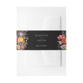 Elegante Boho Dutch Floral Wedding Uitnodigingen Wikkel